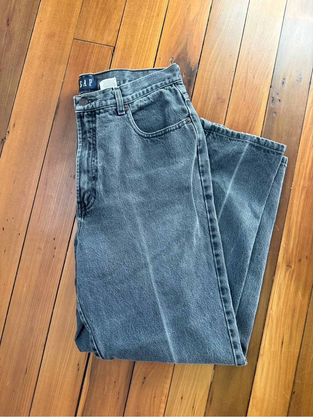 Vintage 90s GAP Ankle Gray Washed Jeans - Classic Straight Fit